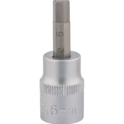 Draper Expert Socket with Hexagonal Bit, 3/8" Sq. Dr., 6mm