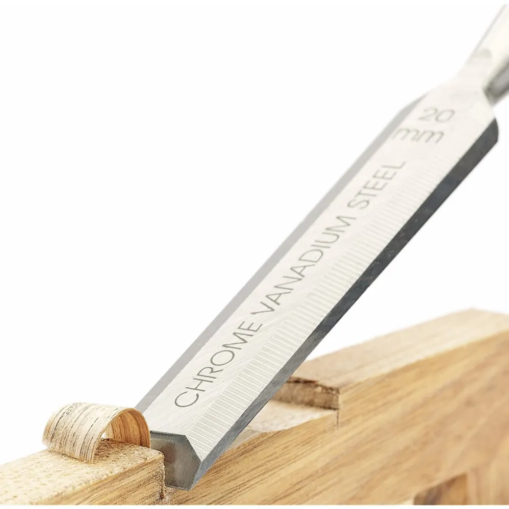 Draper Expert Soft Grip Bevel Edge Wood Chisel Set, 150mm (3 Piece)