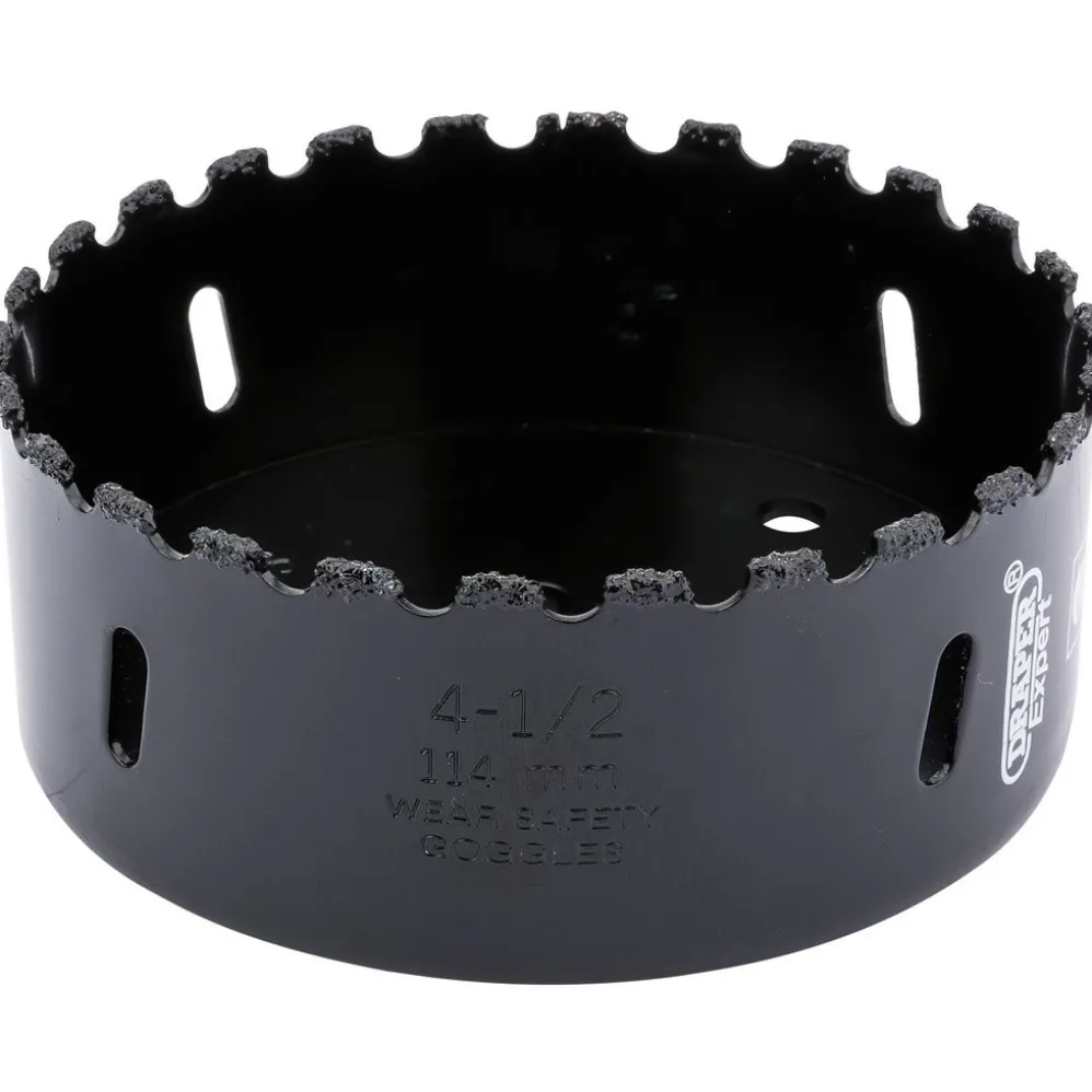 Draper Expert Tungsten Carbide Grit Hole Saw, 114mm