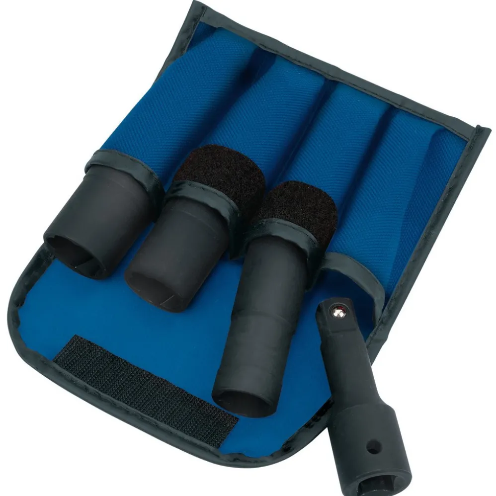 Draper Expert Wheel Nut Double Impact Socket Kit, 1/2" Sq. Dr. (4 Piece)
