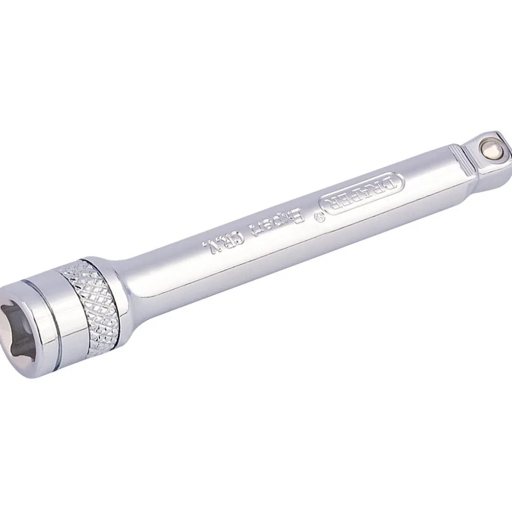 Draper Expert Wobble Extension Bar, 1/4" Sq. Dr., 75mm, Polished Chrome
