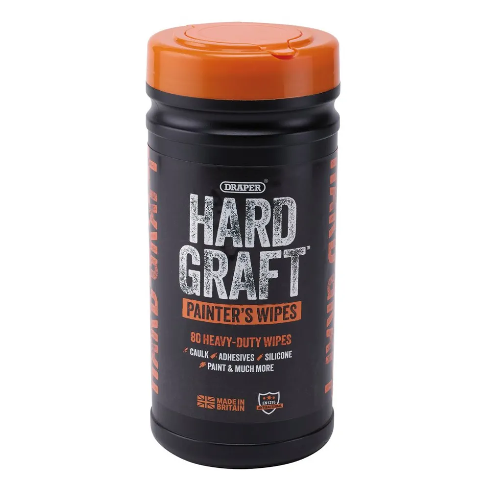 Draper Hard Graft Painters Wipes (Tub of 80)
