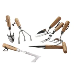 Draper Heritage Stainless Steel Garden Tool Set with Ash Handles (7 Piece)