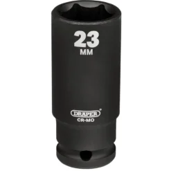 Draper Hi-TORQ® Deep Impact Socket, 1/2" Sq. Dr., 23mm