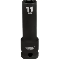 Draper Hi-TORQ® Deep Impact Socket, 1/2" Sq. Dr., 11mm