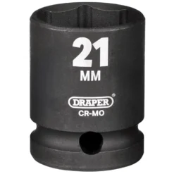 Draper HI-TORQ® Impact Socket, 1/2" Sq. Dr., 21mm