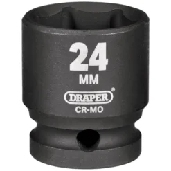 Draper HI-TORQ® Impact Socket, 1/2" Sq. Dr., 24mm