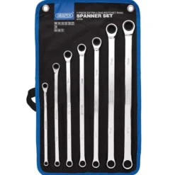 Draper HI-TORQ® Metric Extra-Long Double Ring Ratchet Spanner Set (7 Piece)