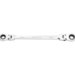 Draper HI-TORQ® Metric Flexible Head Double Ring Ratchet Spanner, 8 x 9mm