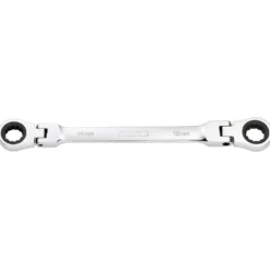 Draper HI-TORQ® Metric Flexible Head Double Ring Ratchet Spanner, 14 x 15mm