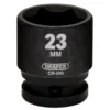 Draper HI-TORQ® Metric Impact Socket, 1/2" Sq. Dr., 23mm