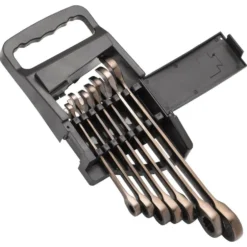 Draper HI-TORQ® Metric Ratcheting Combination Spanner Set, Black (7 Piece)