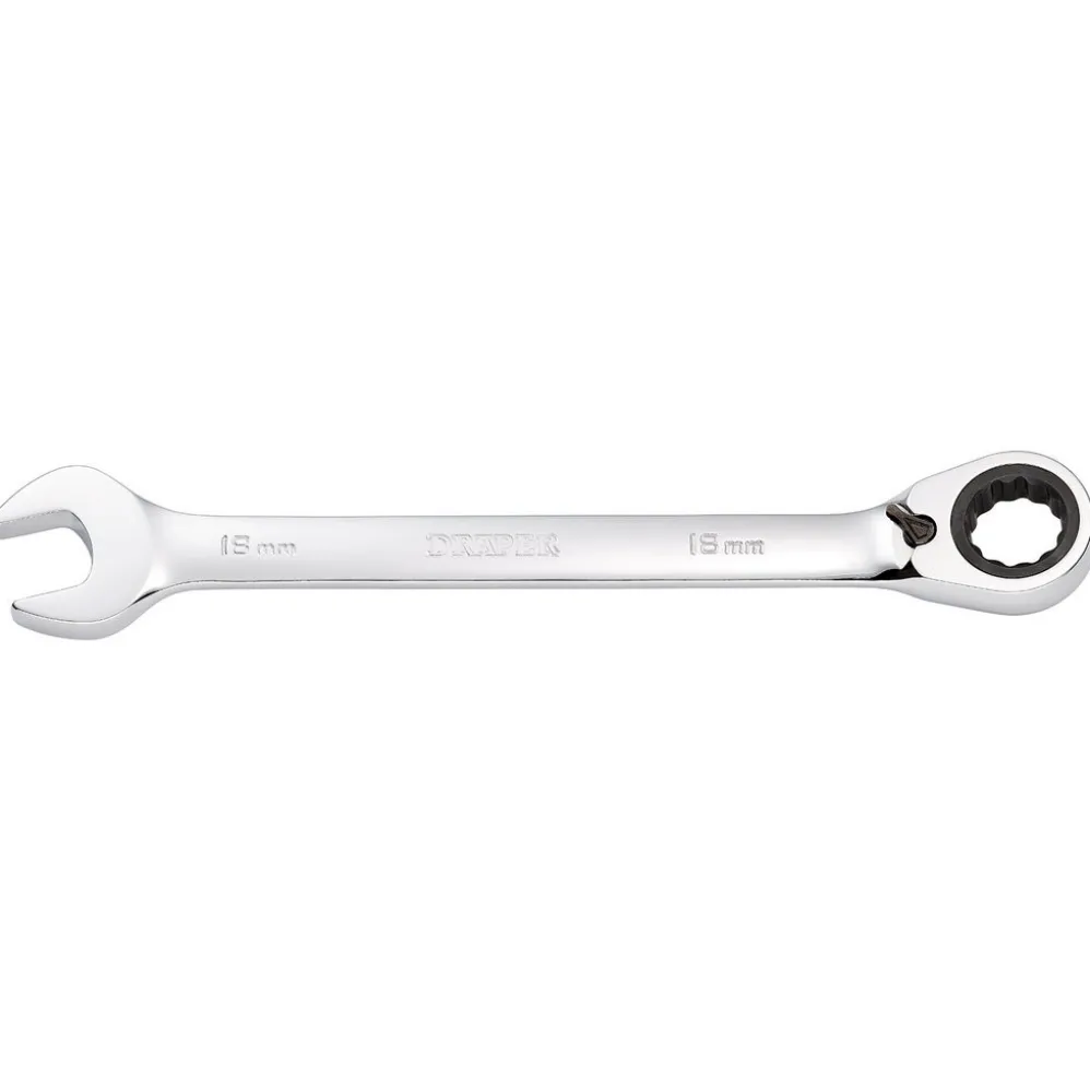 Draper HI-TORQ® Metric Reversible Ratcheting Combination Spanner, 18mm