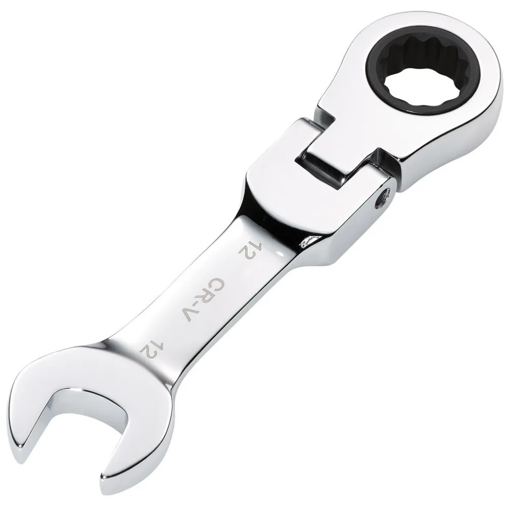 Draper HI-TORQ® Metric Stubby Flexible Head Ratchet Combination Spanner, 12mm