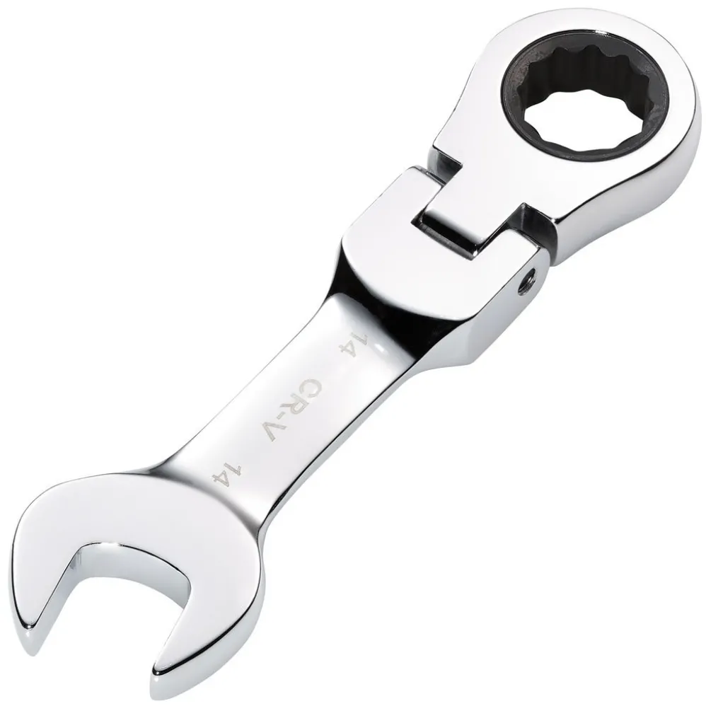 Draper HI-TORQ® Metric Stubby Flexible Head Ratchet Combination Spanner, 14mm