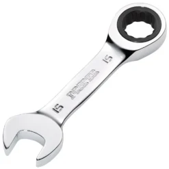 Draper HI-TORQ® Metric Stubby Ratchet Combination Spanner, 15mm