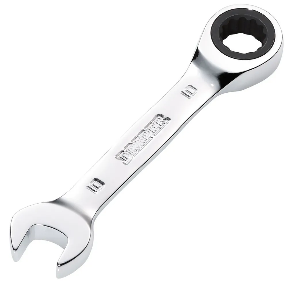 Draper HI-TORQ® Metric Stubby Ratchet Combination Spanner, 10mm