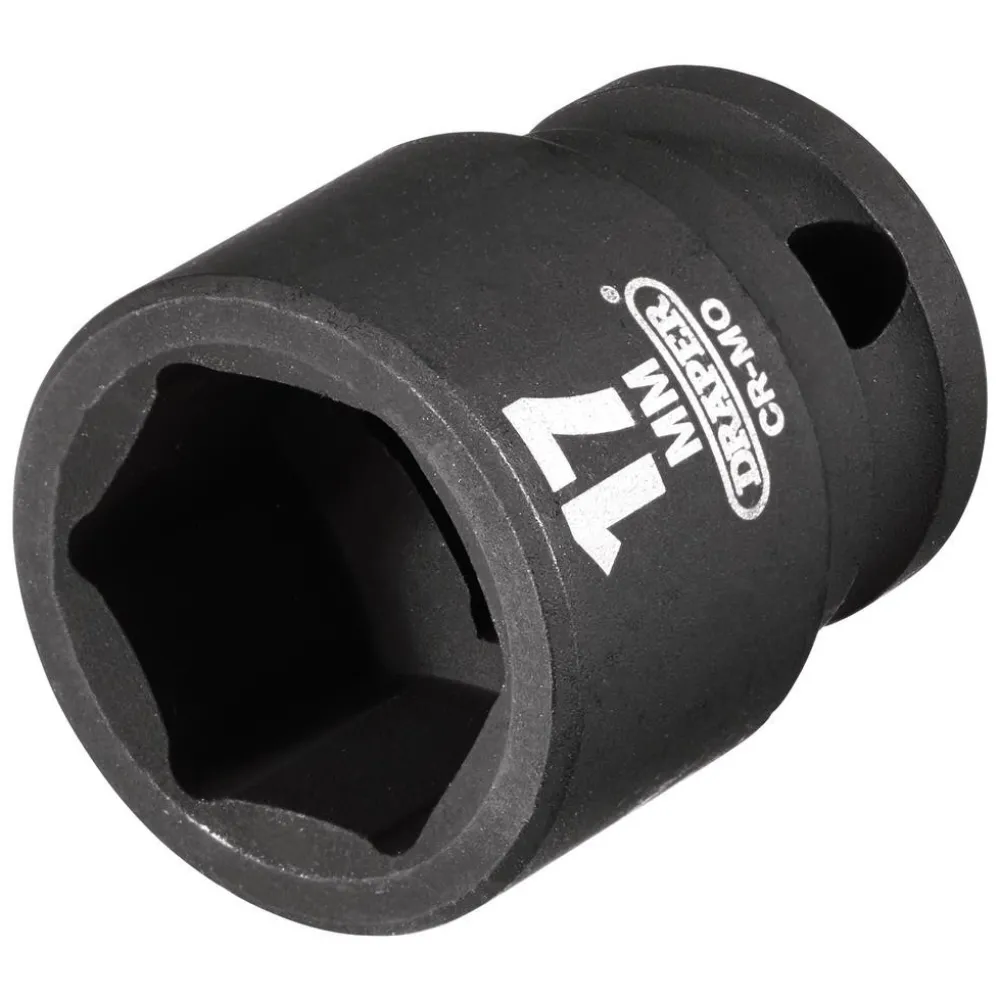 Draper HI-TORQ® 6 Point Impact Socket, 3/8" Sq. Dr., 17mm