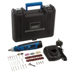 Draper Storm Force® 10.8V Power Interchange Rotary Multi-Tool Kit, 1 x 1.5Ah Battery, 1 x Fast Charger (50 Piece)