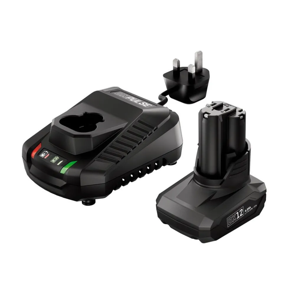 DXPULSE 12V Brushless Combi Drill Kit, 1 x 4.0Ah Battery, 1 x Fast Charger