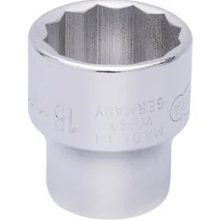 Elora Bi-Hexagon Socket, 3/8" Sq. Dr., 18mm