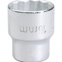 Elora Bi-Hexagon Socket, 3/8" Sq. Dr., 16mm