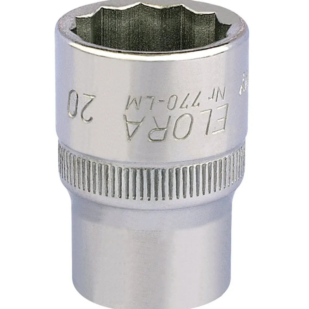 Elora Bi-Hexagon Socket, 1/2" Sq. Dr., 20mm