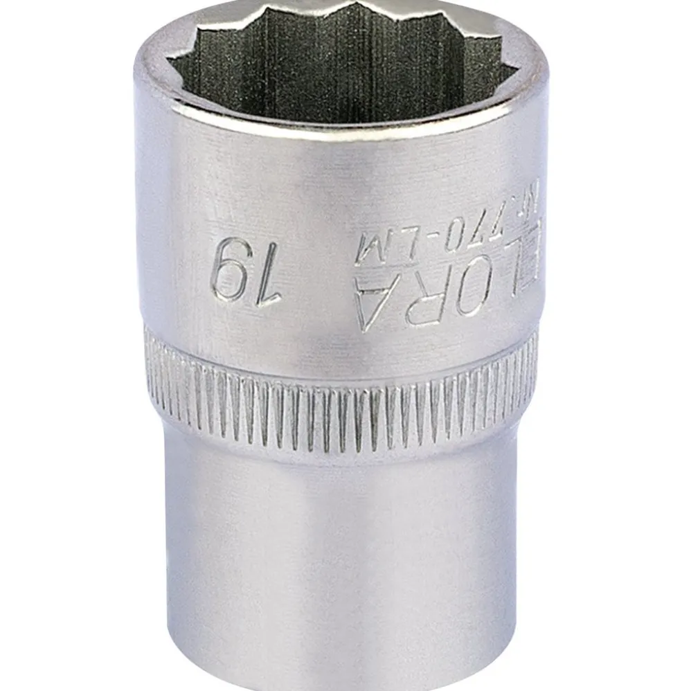Elora Bi-Hexagon Socket, 1/2" Sq. Dr., 19mm