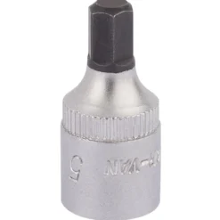 Elora Hexagon Screwdriver Socket, 1/4" Sq. Dr., 5mm