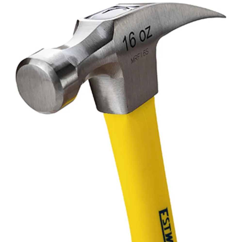Estwing EMRF16S Sure Strike Straight Claw Hammer with Fibreglass Handle, 16oz/453g