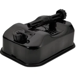 Flat Steel Fuel Can, 5L, Black