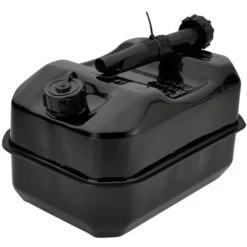 Flat Steel Fuel Can, 10L, Black