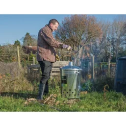 Galvanised Garden Incinerator, 85L