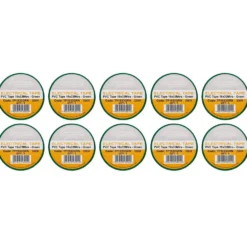 Green PVC Electrical Insulation Tape, 19mm x 33m (Pack of 10)