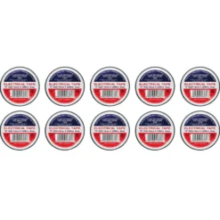 Grey PVC Electrical Insulation Tape, 19mm x 20m (Pack of 10)