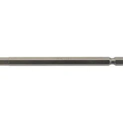 Hexagonal Insert Bit, 6mm, 1/4" Hex, 100mm Long (Pack of 1)