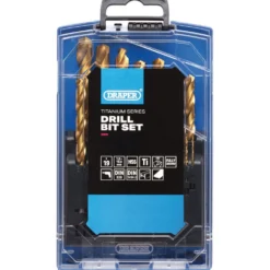 HSS Titanium Nitride Coated Drill Bit Set (19 Piece)