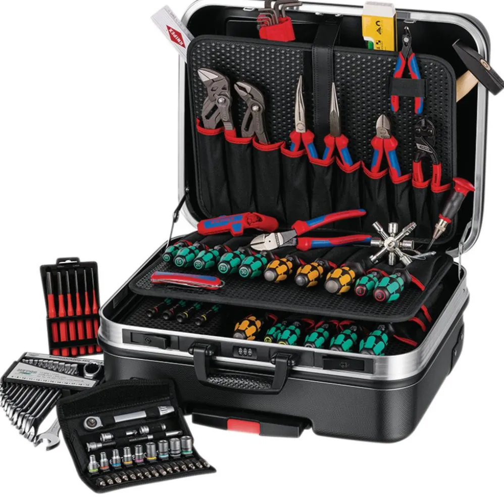 KNIPEX 00 21 06 M Tool Case “BIG Basic Move” Mechanic, 90 Parts