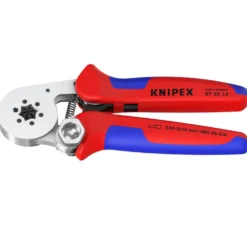 KNIPEX 97 55 14 SB Self-Adjusting Crimping Pliers, 2 x 6 mm², 180mm
