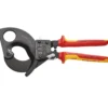 KNIPEX 95 36 280 VDE Heavy Duty Cable Cutter, Ratchet Action, 280mm