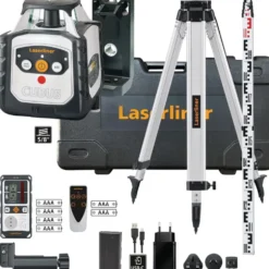 Laserliner 052.205A Cubus 210 S Set Rotary Laser Kit, 1500mm