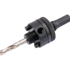 Locking Hex. Shank Holesaw Arbor with HSS Pilot Drill for Holesaws 32 - 152mm, 7/16
