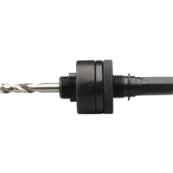 Locking Hex. Shank Holesaw Arbor with HSS Pilot Drill for Holesaws 32 - 152mm, 7/16