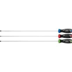 Long Reach Soft Grip Screwdriver Set (3 Piece)
