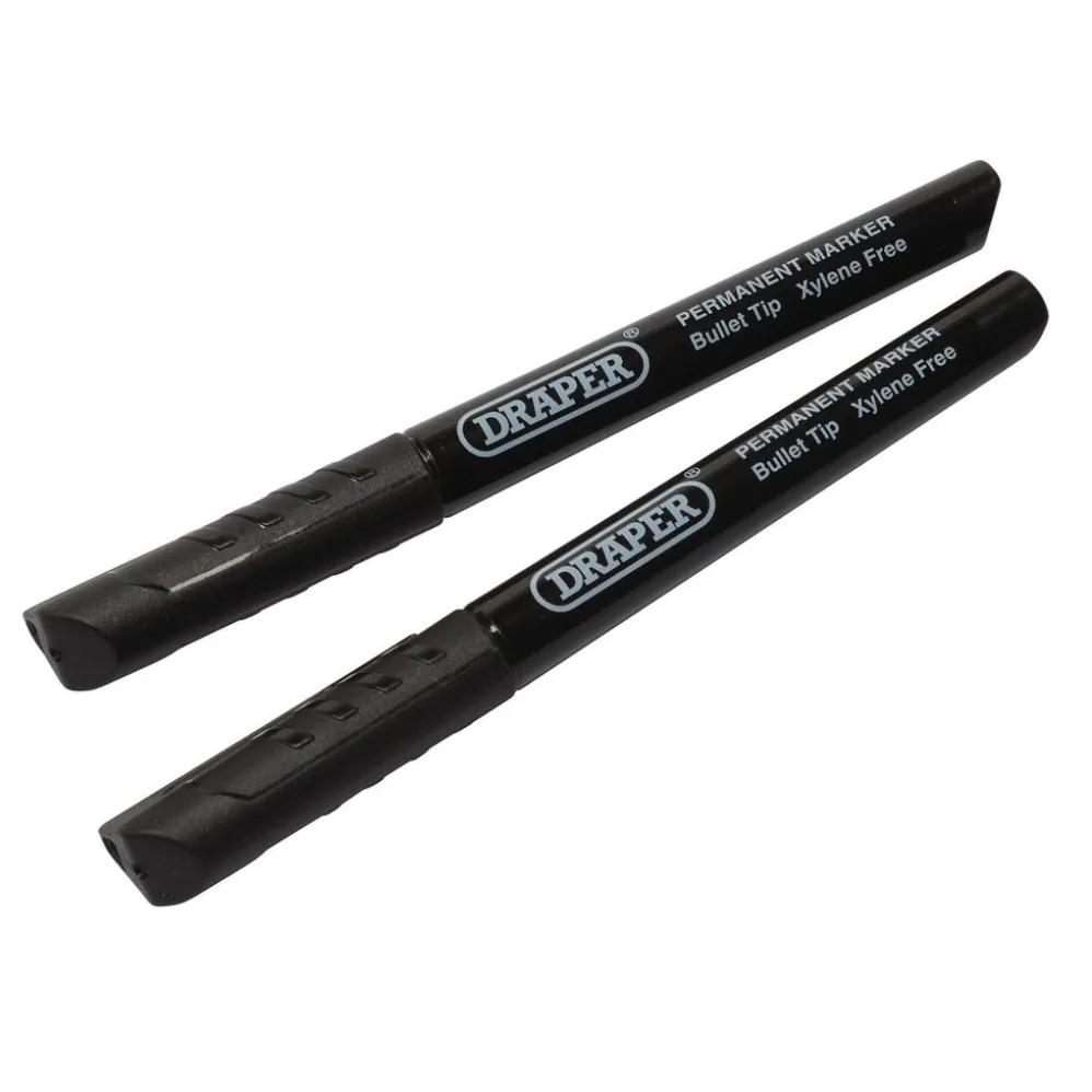 Marker Pens, Black (Pack of 2)