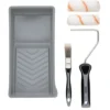 Medium Pile Polyester Paint Roller and Brush Set with Soft Grip (5 Piece)