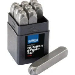 0 - 9 Number Stamp Set, 1/4"