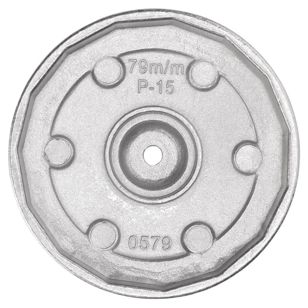 Oil Filter Wrench, 3/8" Sq. Dr., 79mm/15 Flutes