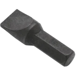 Plain Slot Impact Screwdriver Bit, 12mm