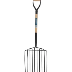 10 Prong Potato Fork with Wood Shaft and MYD Handle